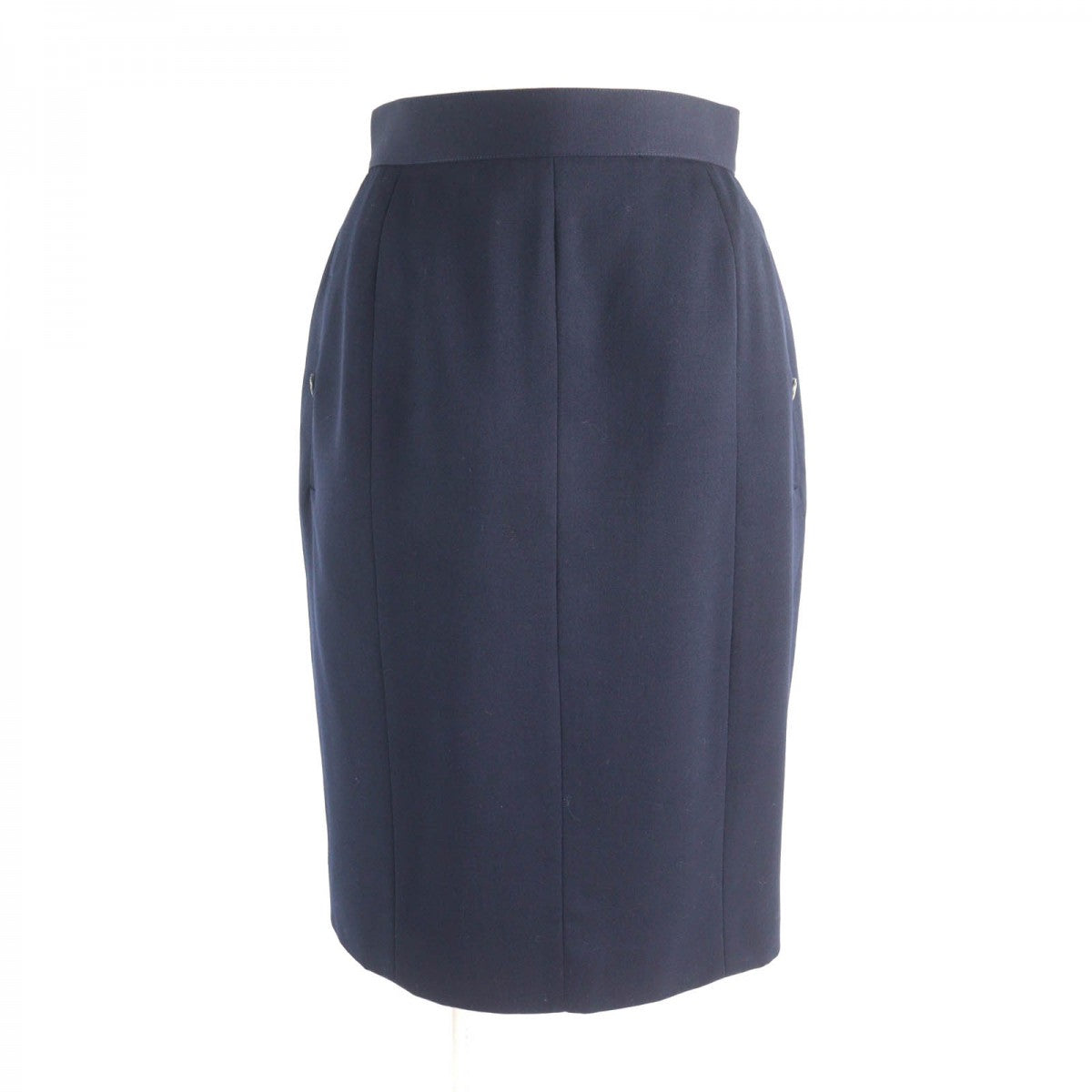 CHANEL Tight Skirt P04471 Main: 100% wool Navy Women 38