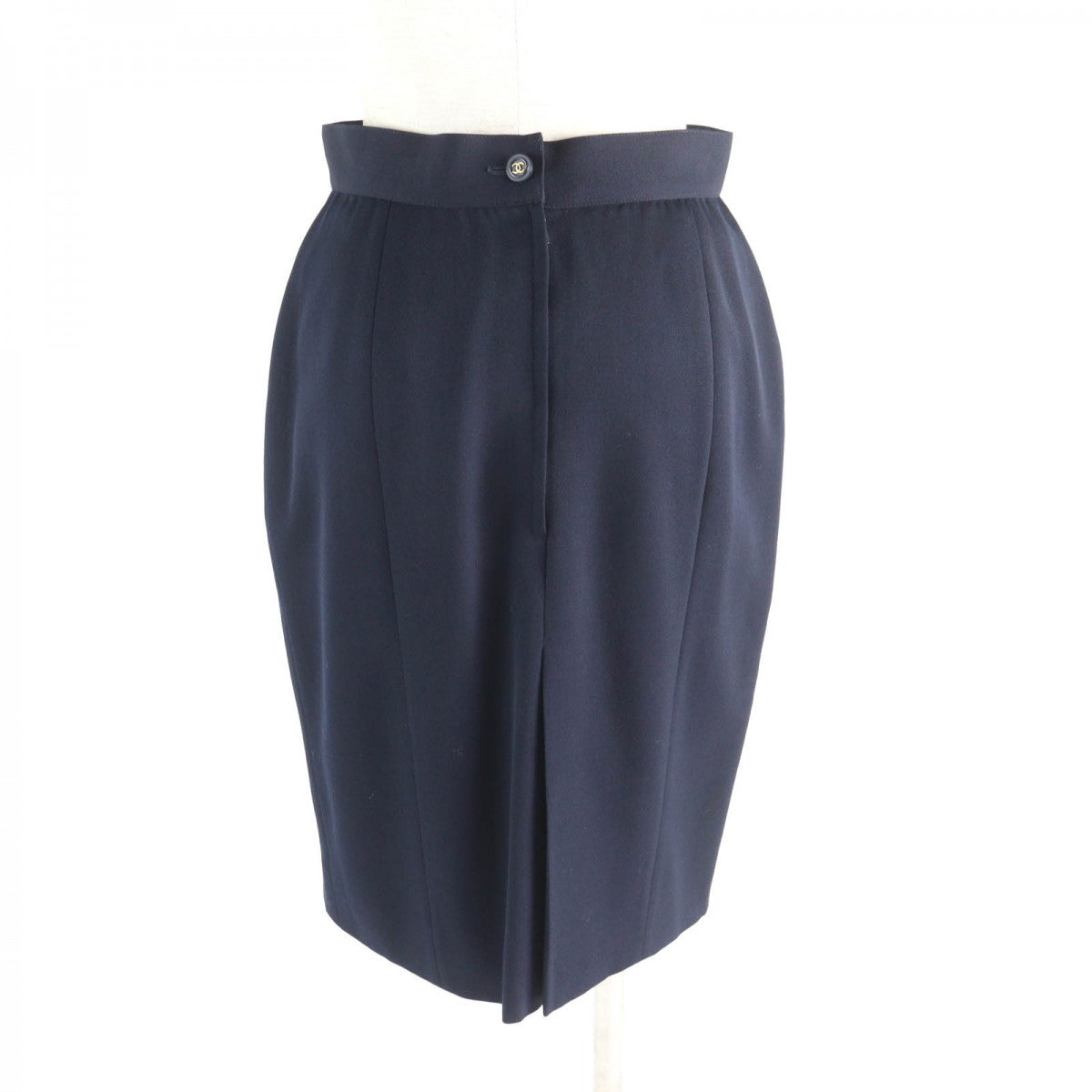 CHANEL Tight Skirt P04471 Main: 100% wool Navy Women 38