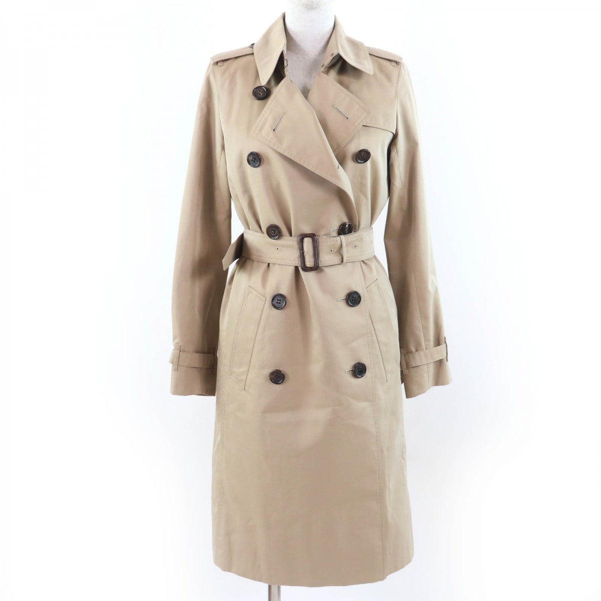 BURBERRY LONDON trench coat B1A88-430-51 Main: 100% cotton, Part: Cowhide, Lining: Cotton, Sleeve lining: Cupra, Liner: 100% wool beige Women 36