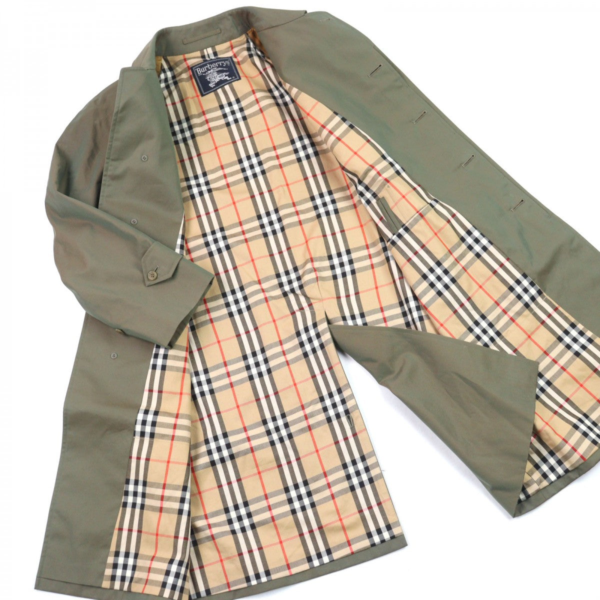 BURBERRY Stainless collar coat WR050-902-79 Outer: 100% cotton, Lining: cotton, Sleeve lining: polyester green mens