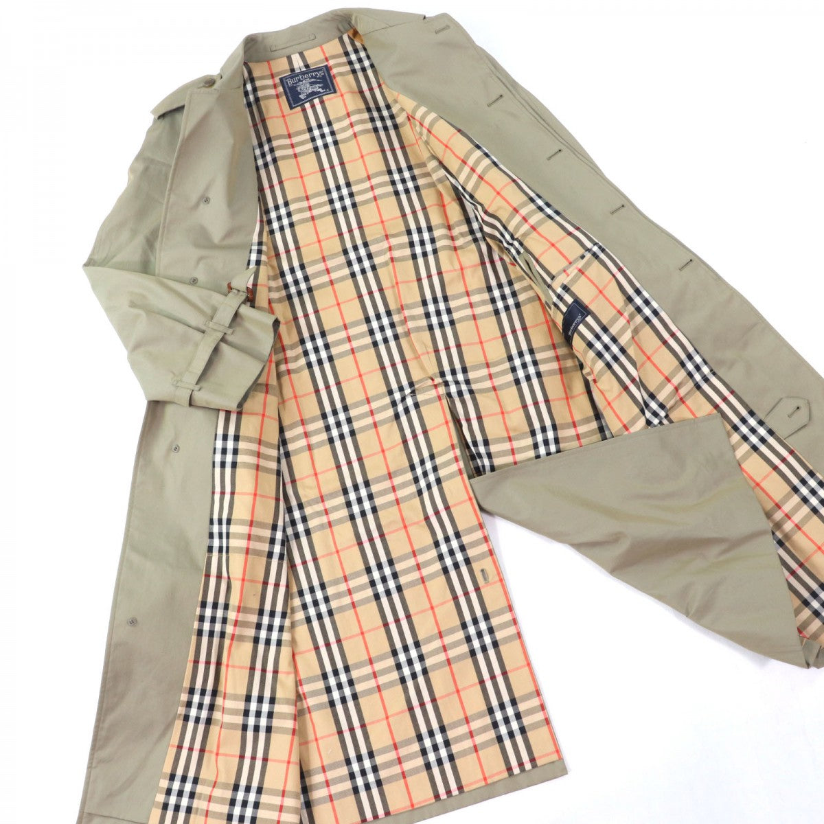 BURBERRY trench coat WR075-902-75 Outer: 100% cotton, Lining: cotton, Sleeve lining: polyester beige mens