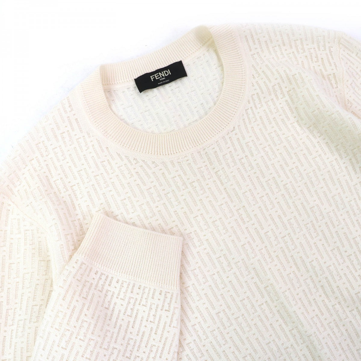 FENDI knit FZX091 AQL3 wool Ivory 54