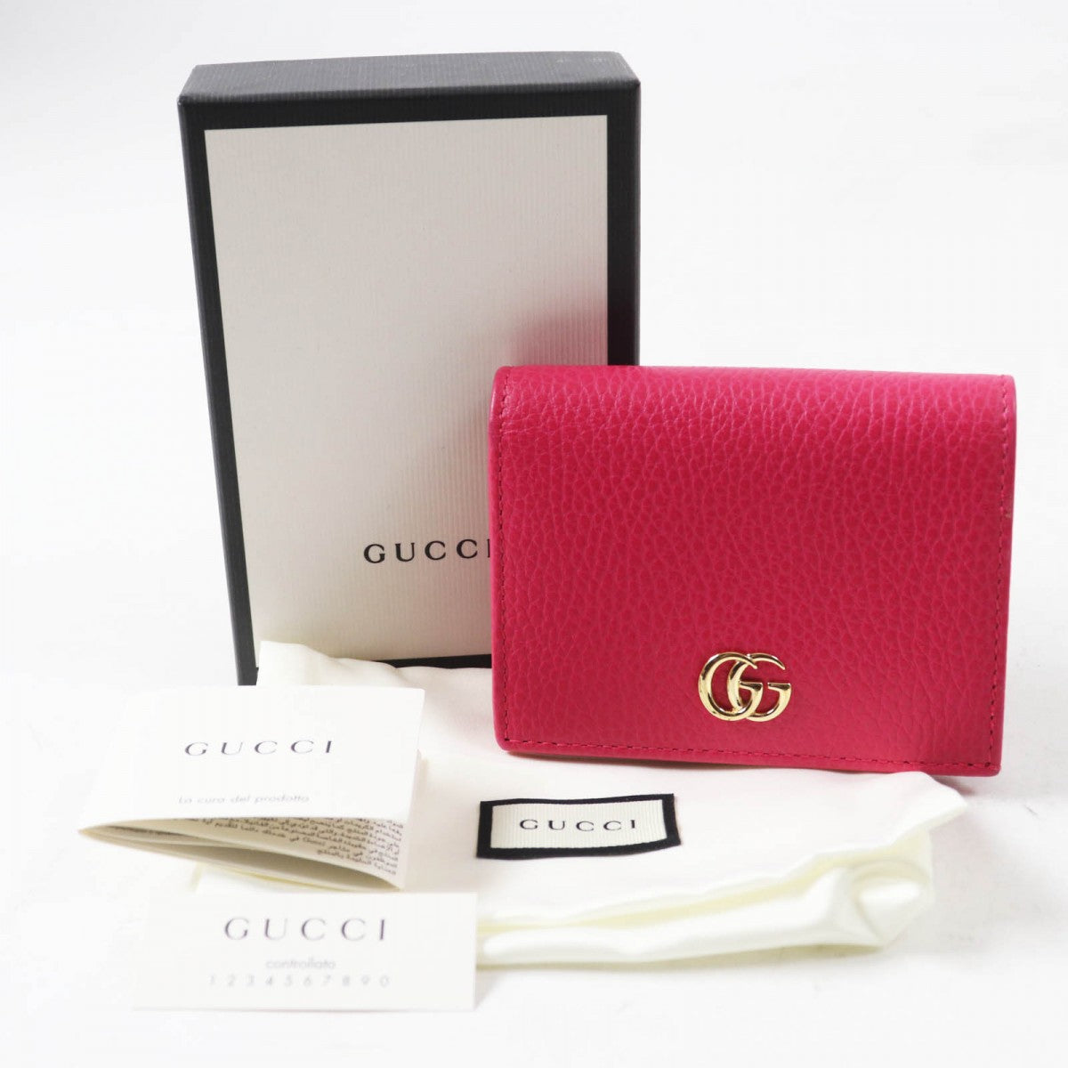 GUCCI Bifold Wallet 456126 Main: Leather pink Women