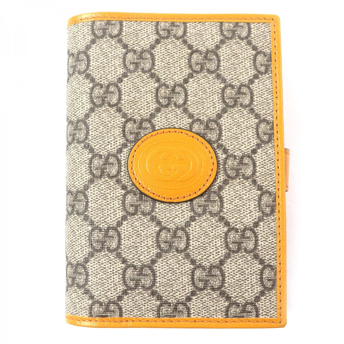 GUCCI passport case G724562 Main: PVC, Main: Leather Orange beige GG Supreme Interlocking G mens