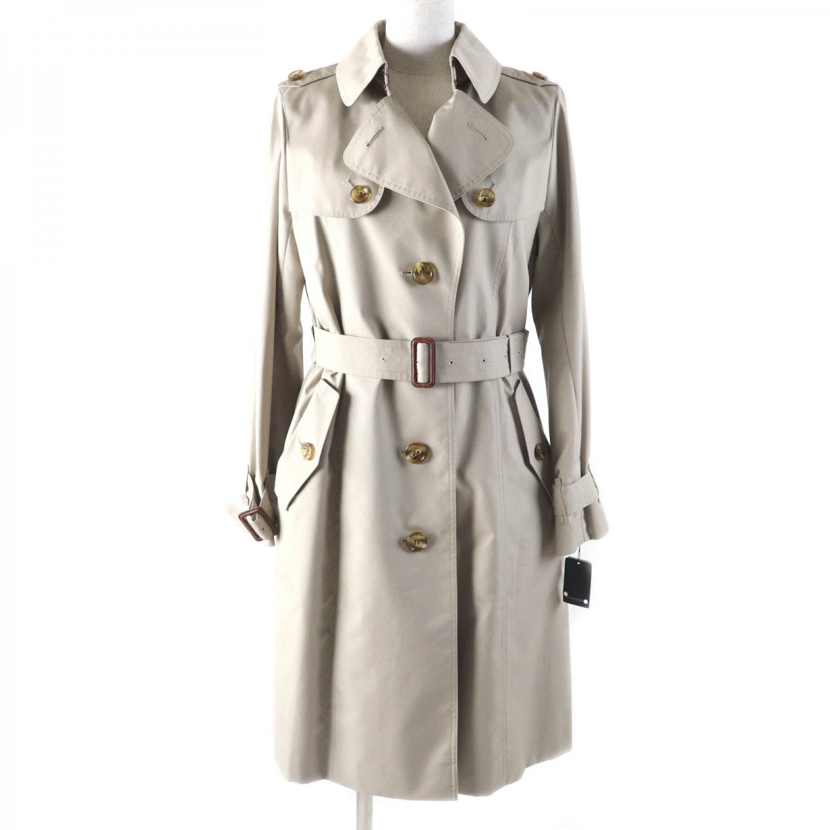 BURBERRY LONDON trench coat Outer: 63% polyester, Outer: 37% cotton, Lining: 100% cotton, Part: 100% cupra, Part: cowhide beige Women 11