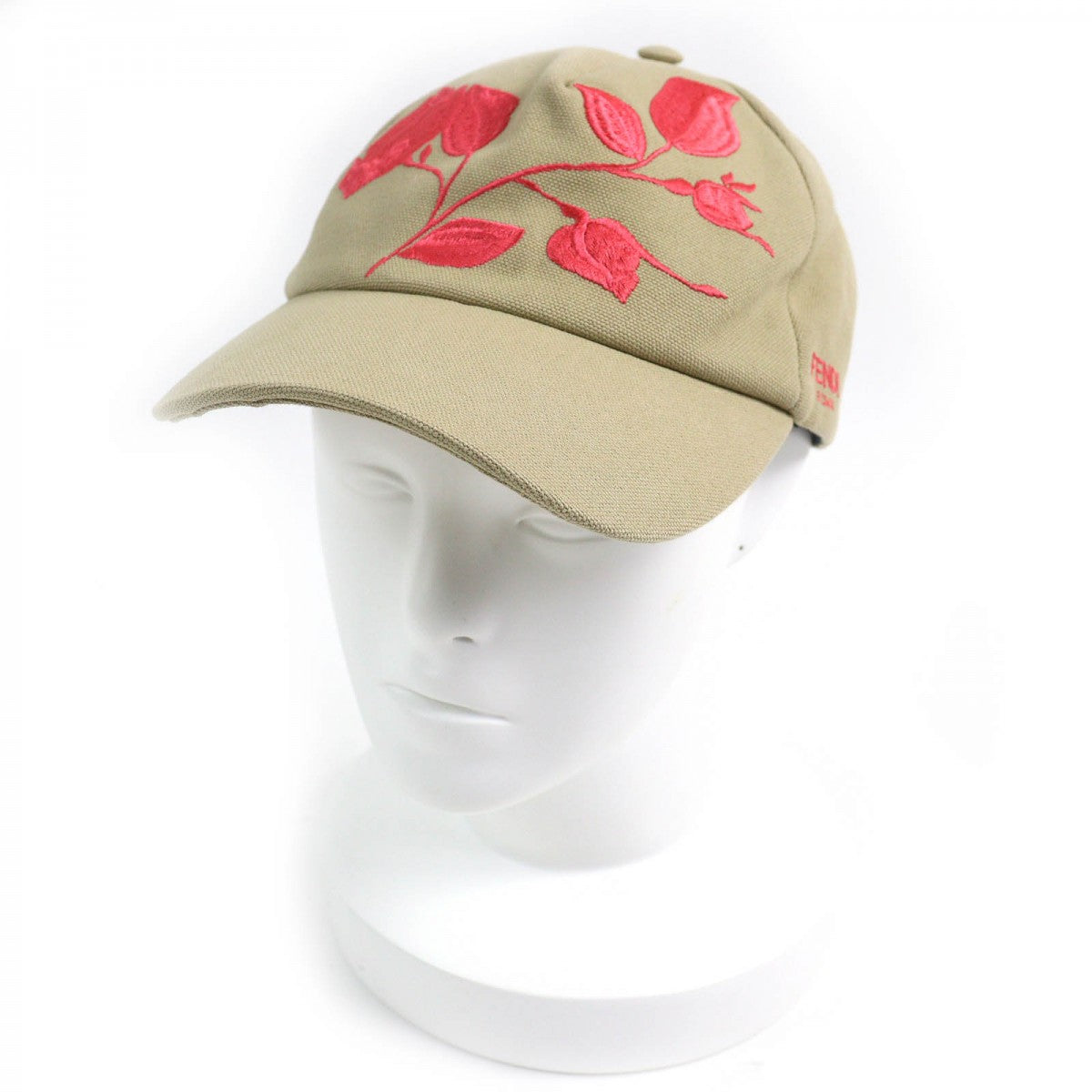 FENDI cap FXQ675 Outer: 100% cotton, Lining: 100% cotton Beige Pink type Women 58