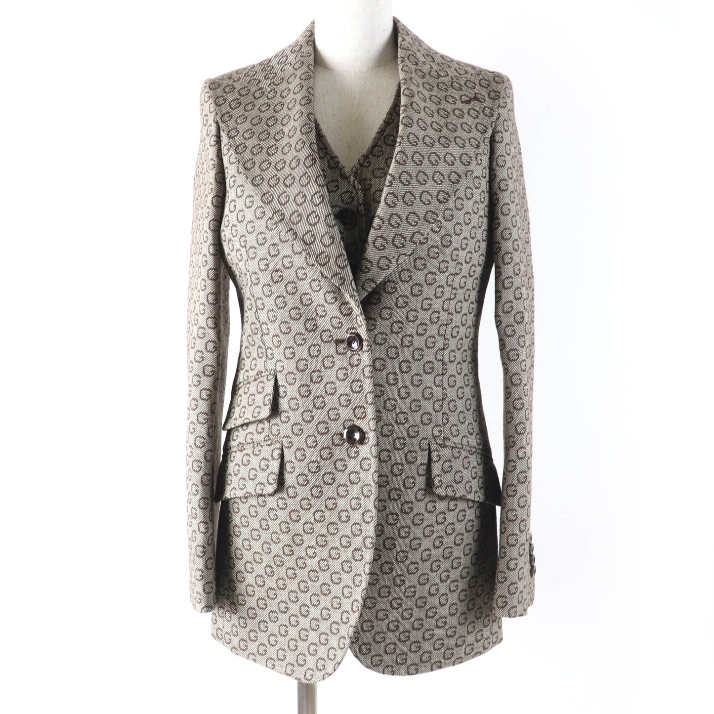 Gucci Logo Pattern Wool Rayon 2way Set