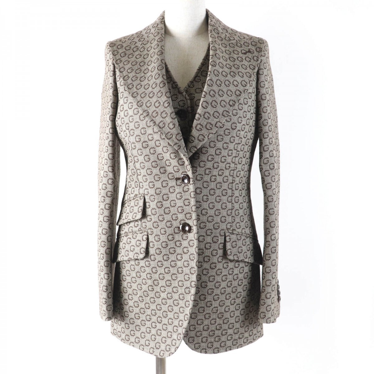 GUCCI ensemble 652629 649337 Main: 100% wool, Lining: 100% rayon Brown Women 36