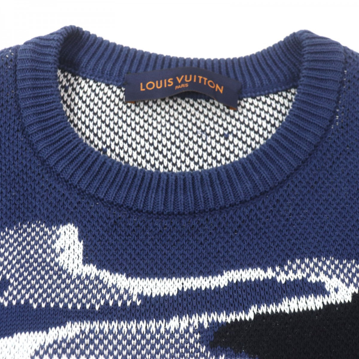 LOUIS VUITTON sweater Main: 100% cotton Navy multi mens S