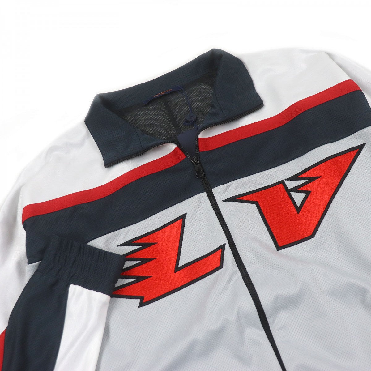 LOUIS VUITTON Blouson Main: 50% polyester, Main: 30% nylon, Main: 20% cotton gray Embellished LV Graphic Hockey mens L