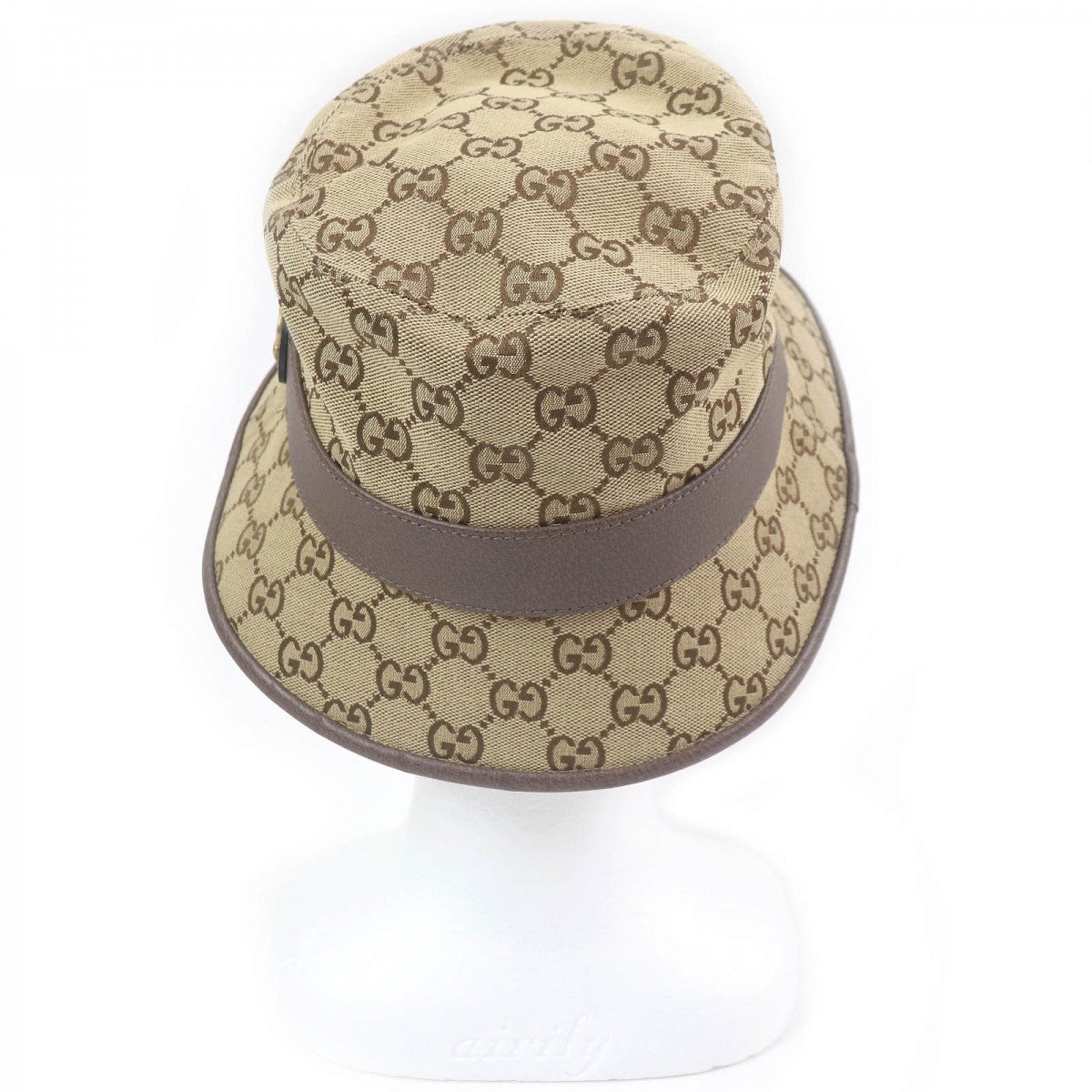 GUCCI hat 576587 Outer material: 71% cotton, Outer material: 29% polyester, Lining: 100% cotton, Part: Cowhide beige mens