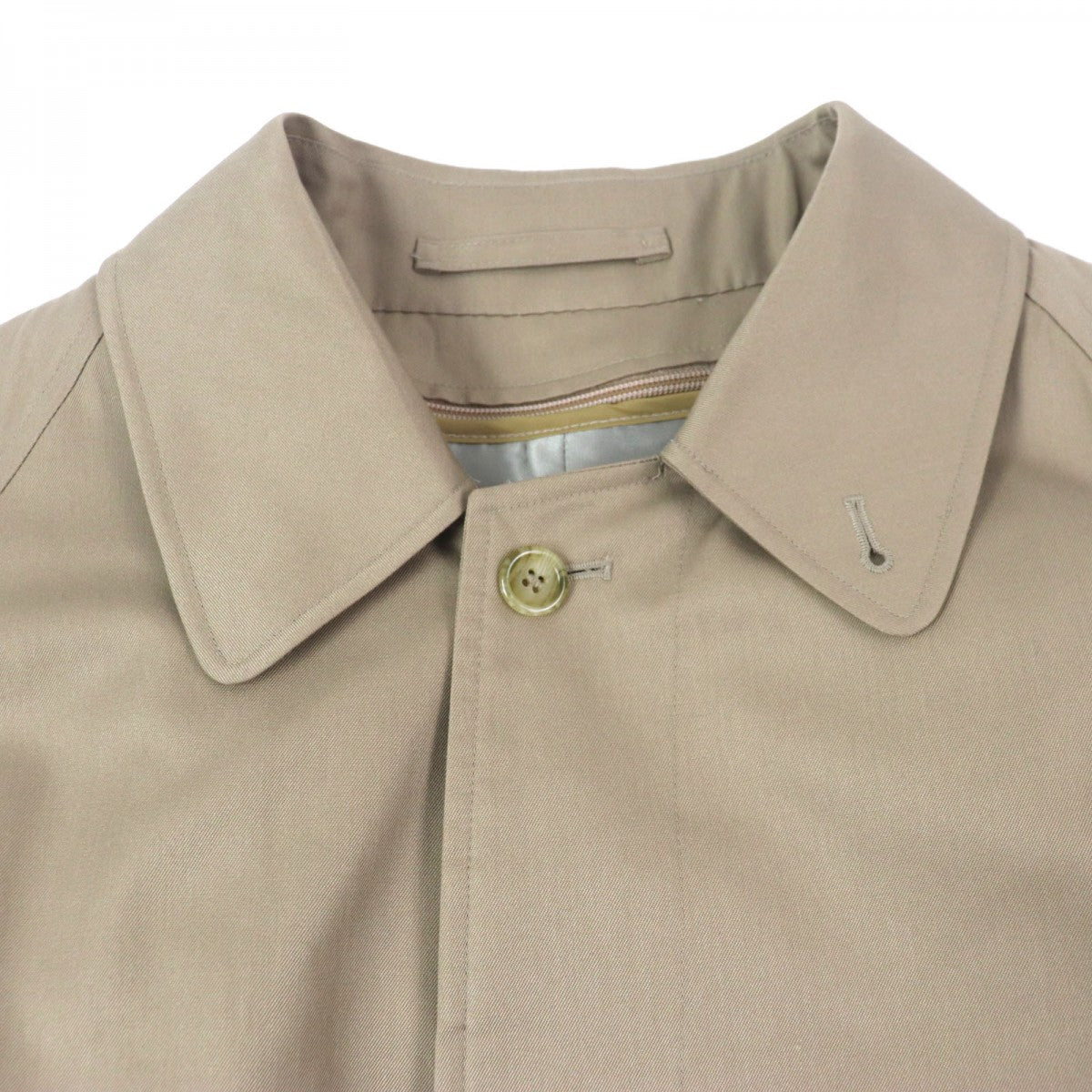 BURBERRY Stainless collar coat Outer: 51% cotton, Outer: 49% polyester, Lining: 50% polyester, Lining: 50% cotton, Liner: 100% wool beige mens 40