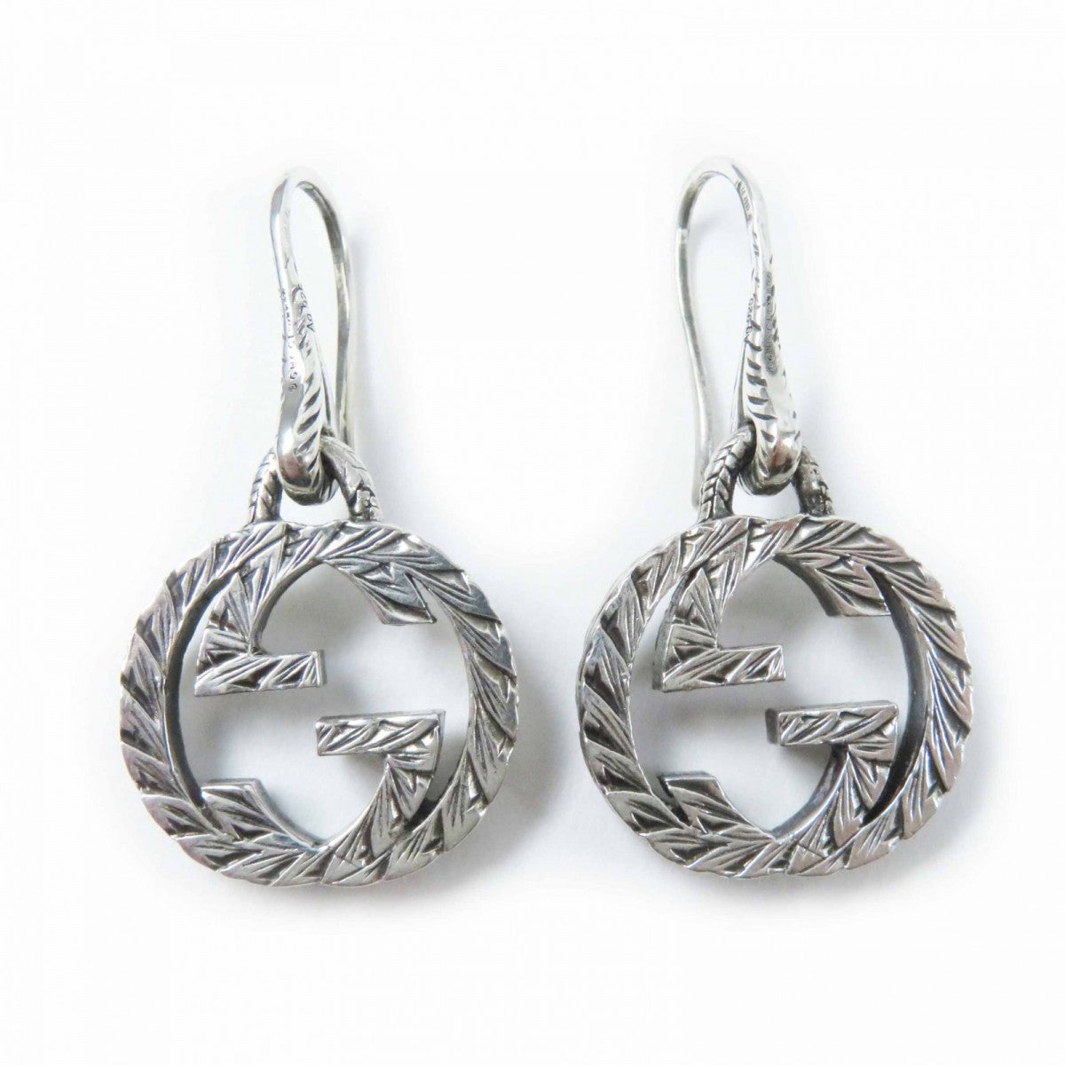 GUCCI Pierce Main�FSV925 Silver Interlocking G Arabesque Women
