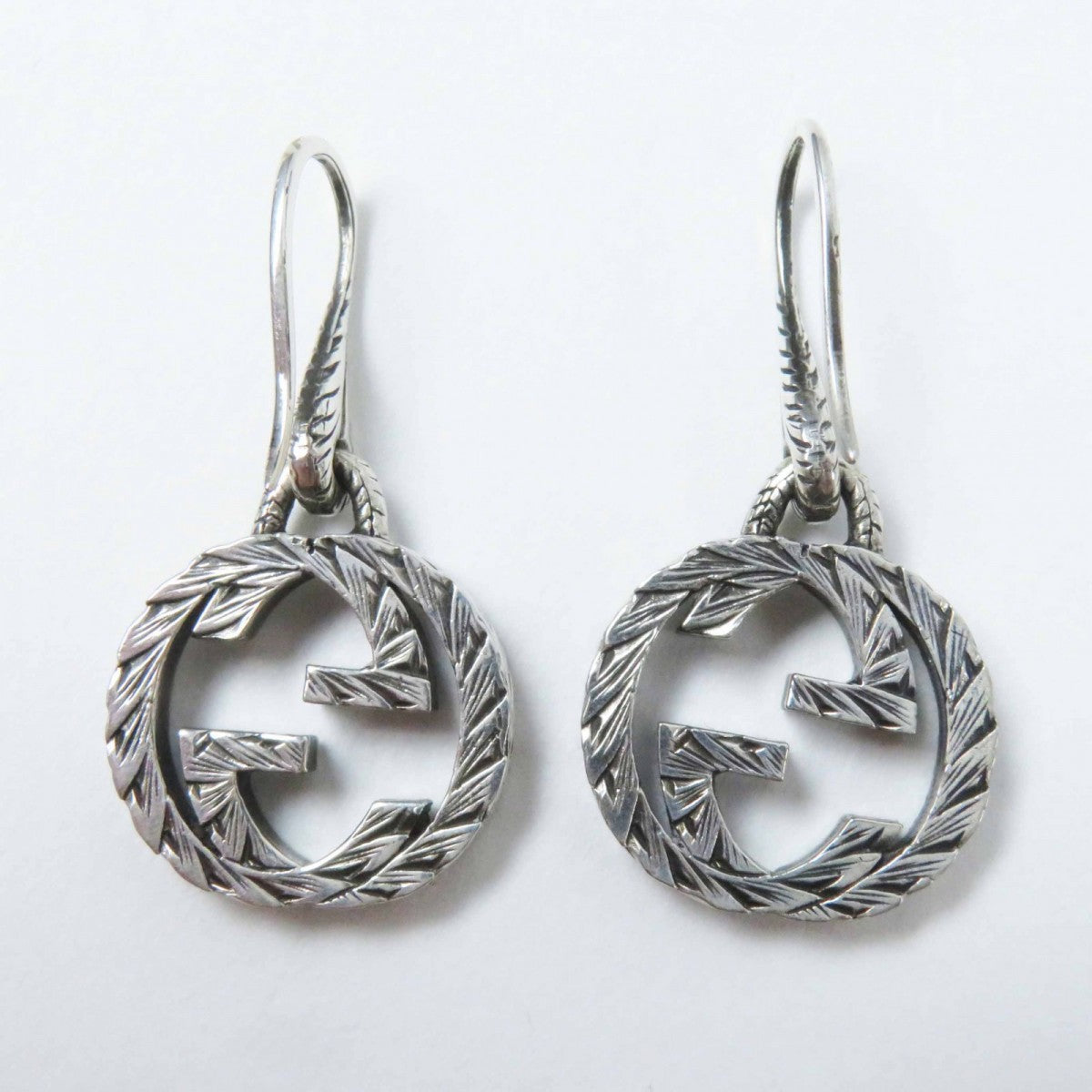 GUCCI Pierce Main�FSV925 Silver Interlocking G Arabesque Women