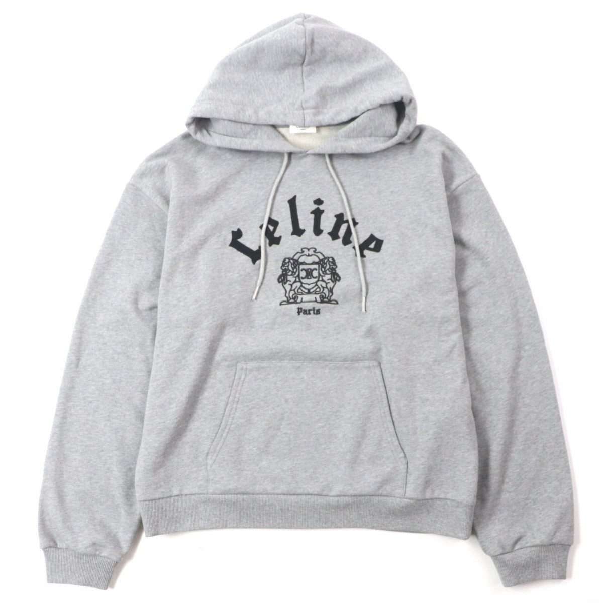 CELINE Hoodie RY08M670Q Main: 100% cotton, part: 96% cotton, part: 4% polyurethane gray mens L