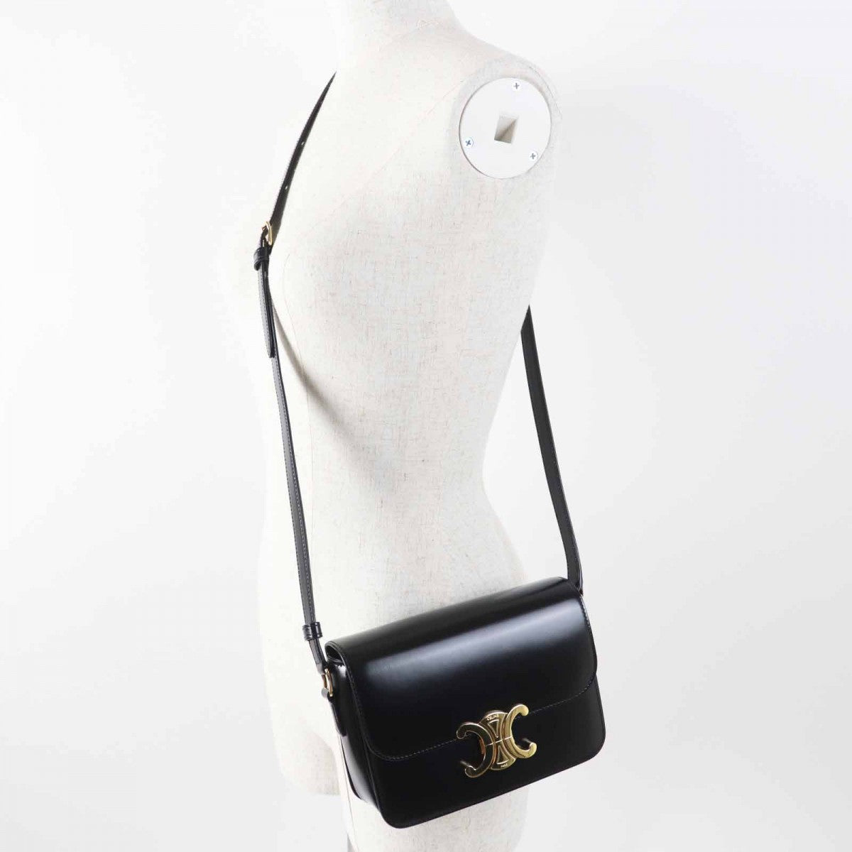 CELINE Shoulder Bag 18842 Main: Calfskin black Teen Triomphe Women