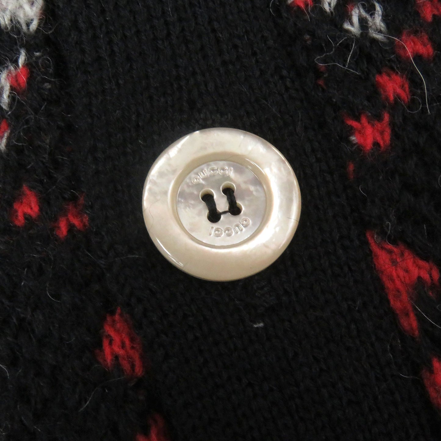 Gucci GG Diamond Argyle Alpaca Wool Cardigan
