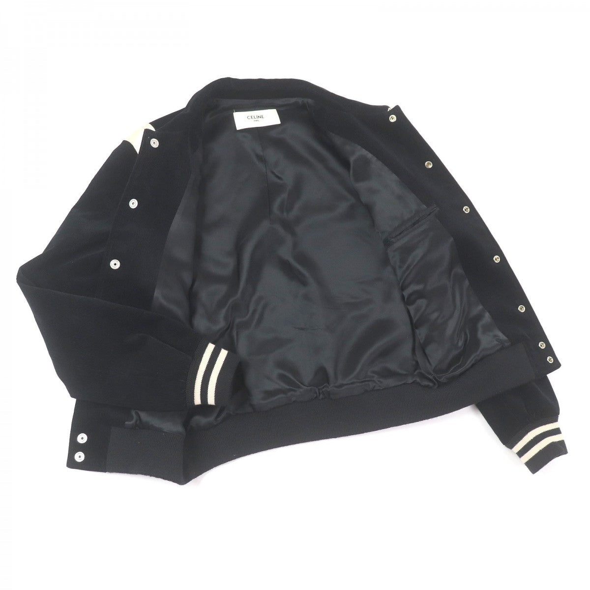 CELINE Stajan 2V191824D Main: 85% cotton, Main: 15% polyester, Main: 100% rayon, Lining: 100% rayon, Part: 100% cotton black mens 46
