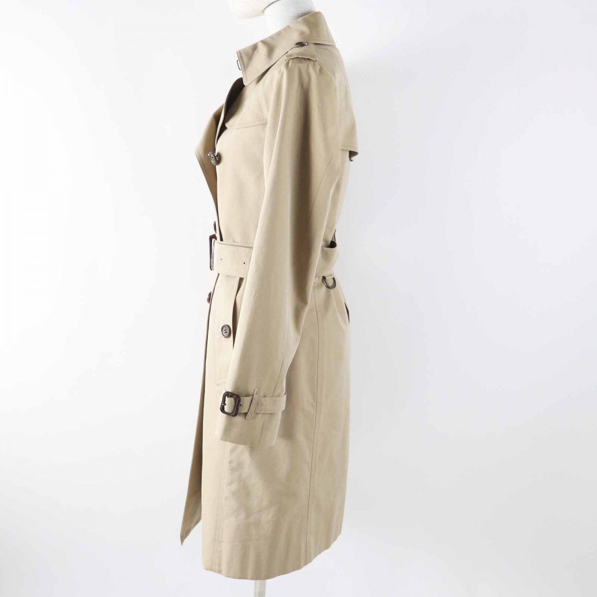 BURBERRY LONDON trench coat B1A89-630-51 Main: 100% cotton, Lining: cotton, Sleeve lining: cupra, Leather parts: cowhide, Liner: 100% wool beige Women 36