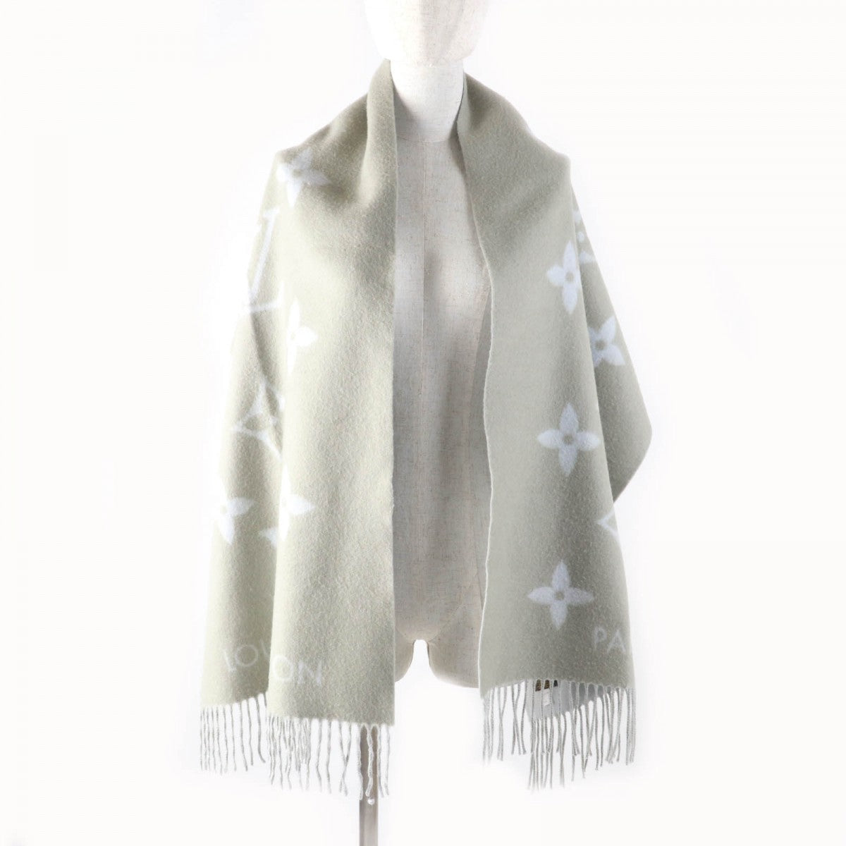 LOUIS VUITTON Stall M70462 Main: 100% cashmere Gray light blue Escalp Reykjavik Women