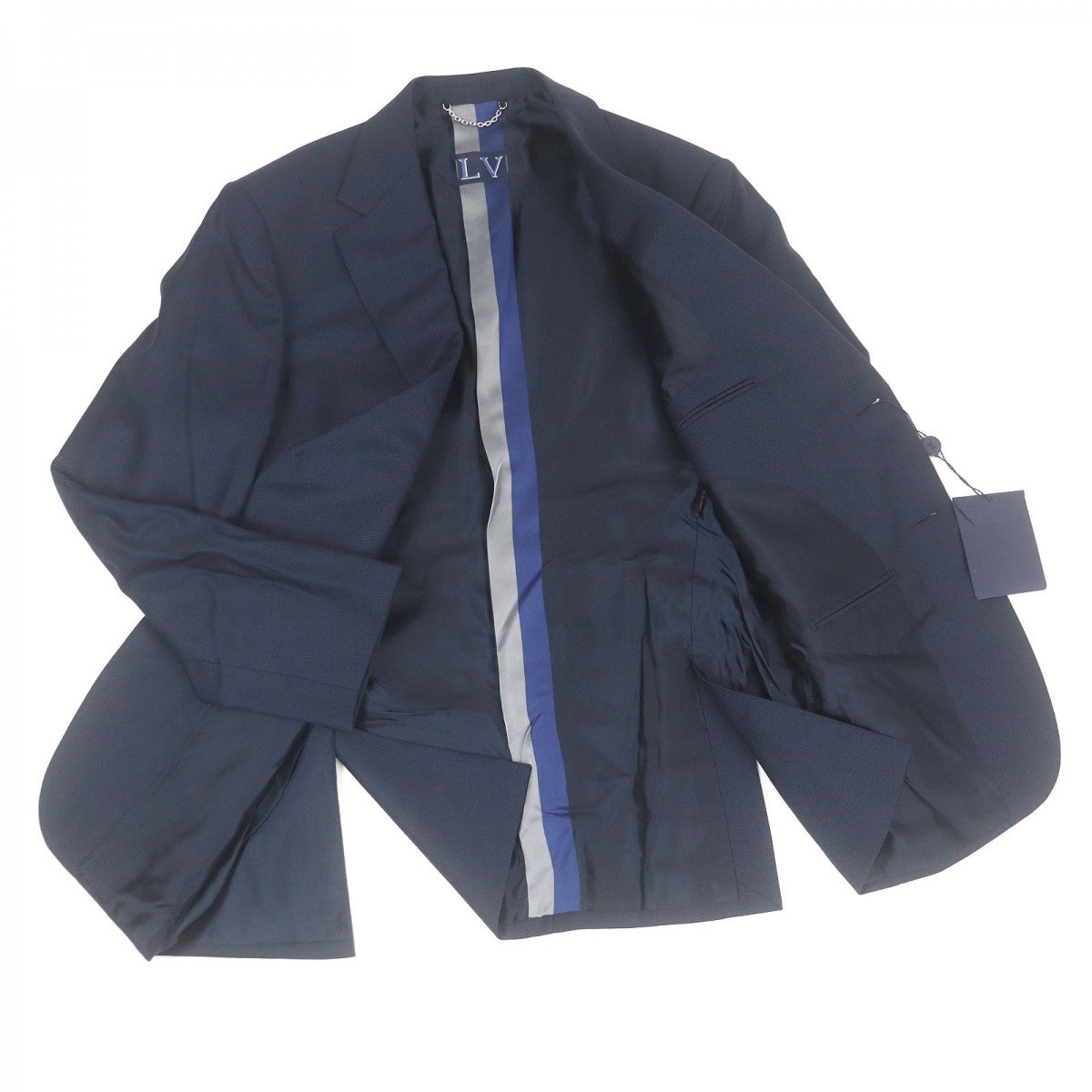 LOUIS VUITTON suit Outer: 100% wool, Lining: 33% cotton, Lining: 30% cupra, Lining: 21% rayon, Lining: 16% polyester Navy mens 48