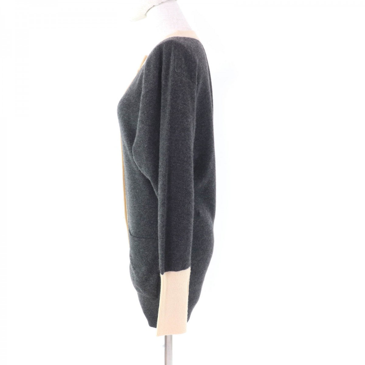 CHANEL cardigan Main: 100% cashmere Gray beige Women S