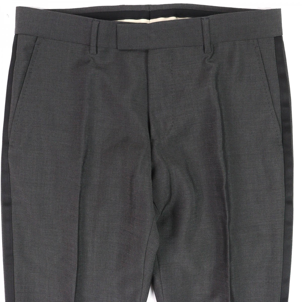 GUCCI Pants 581381 Outer: 60% mohair, Outer: 40% wool, Lining: 65% polyester, Lining: 35% cotton dark gray black mens 48