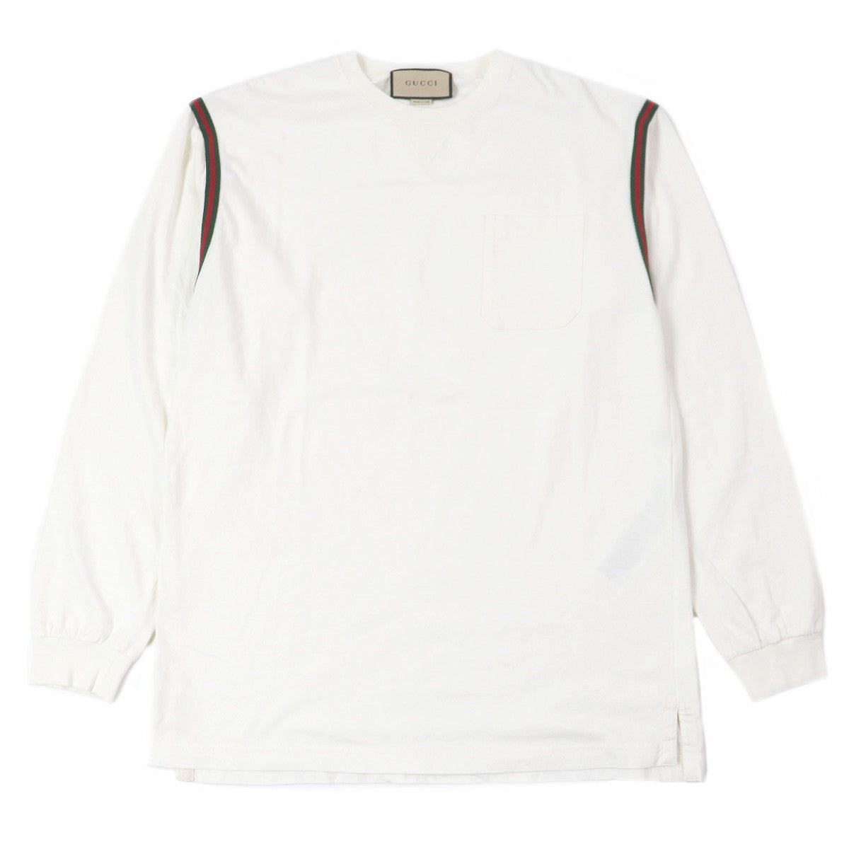GUCCI Long-sleeved T-shirt 768441 Main: 100% cotton, part: 45% wool, part: 45% acrylic, part: 1% polyester, part: 100% polyester white mens M