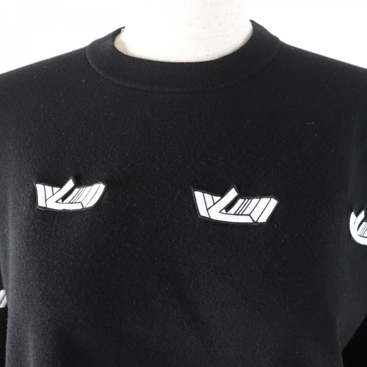 LOUIS VUITTON knit Main: 87% wool, Main: 13% polyester black LV Vitesse Women XS