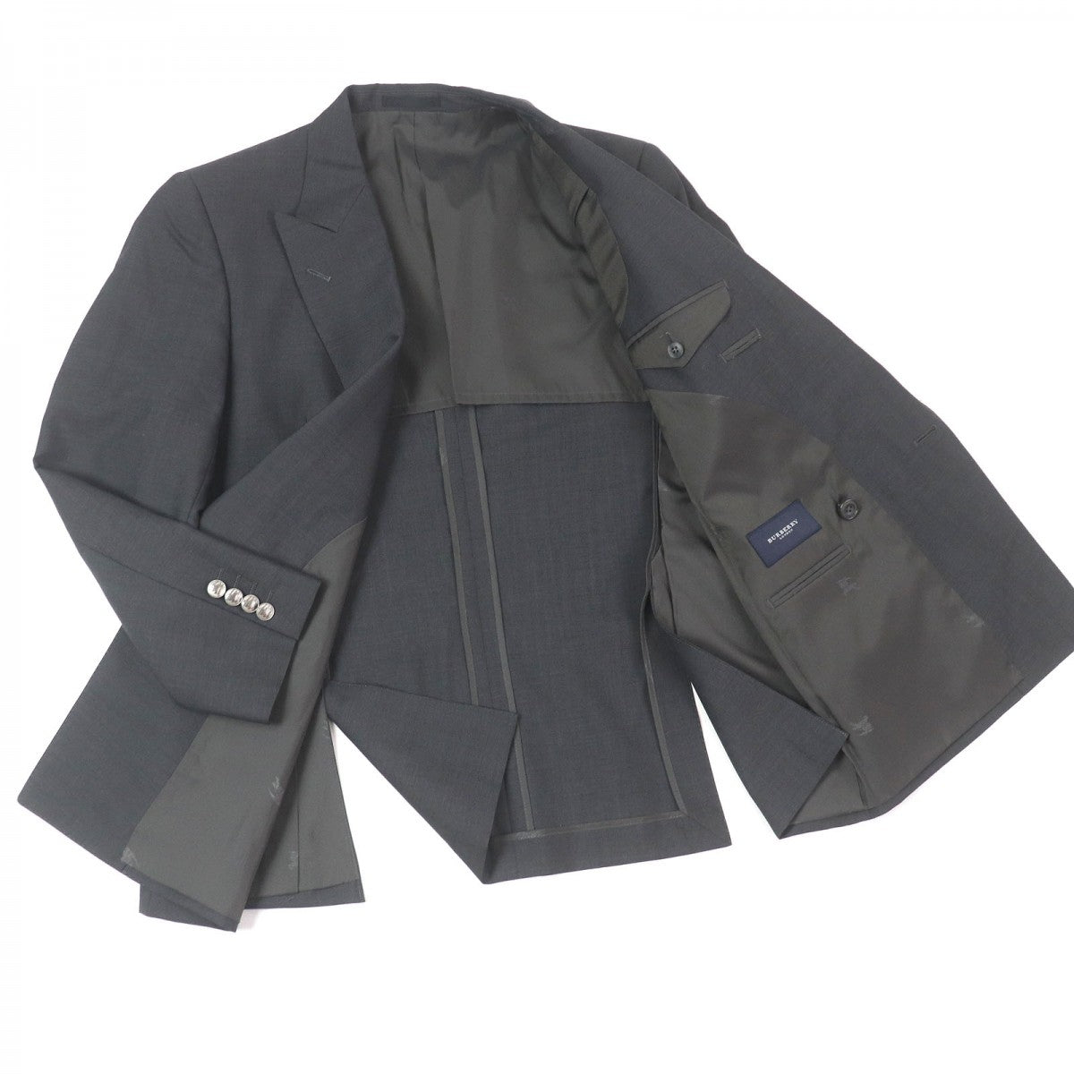 BURBERRY LONDON tailored jacket Outer: 75% wool, Outer: 25% mohair, Lining: polyester, Lining: cupra, Sleeve lining: cupra gray mens