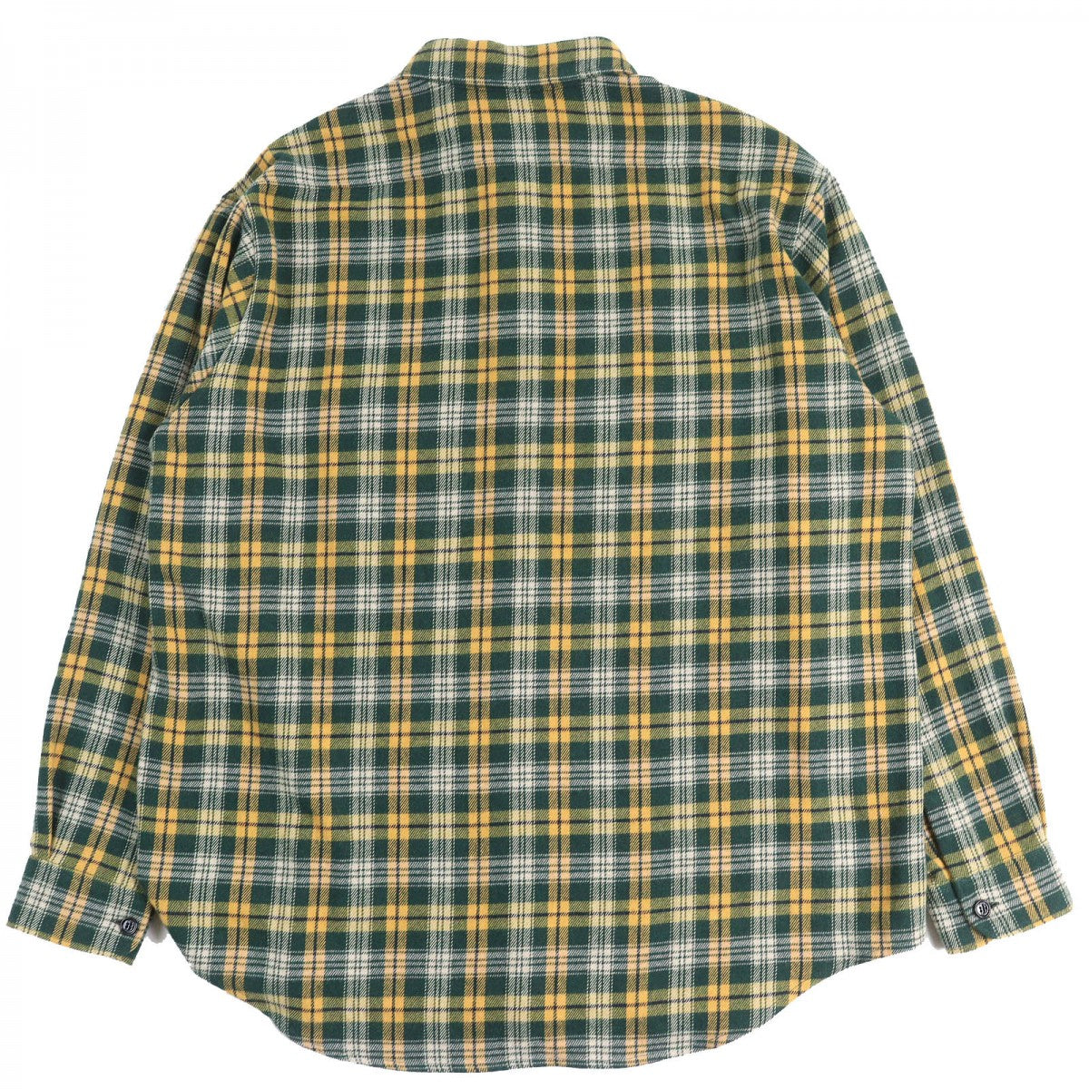 CELINE Long sleeve shirt 2C574954R Outer material: 52% cotton, Outer material: 34% wool, Outer material: 12% nylon, Outer material: 2% polyester Green Yellow type Loose Lumberjack mens 41