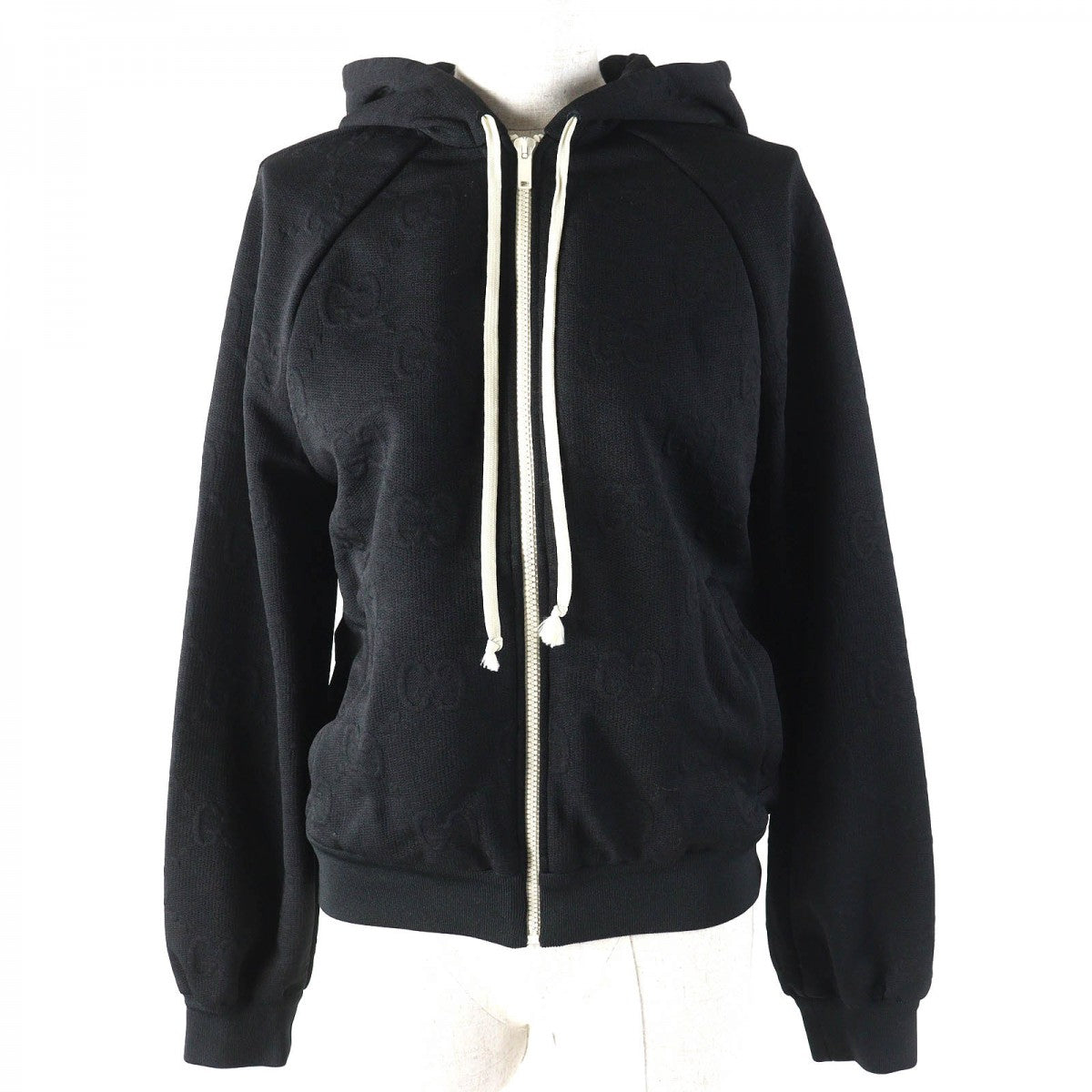 GUCCI Hoodie 661783 Main: 100% polyester, part: 75% polyester, part: 25% nylon black Women XS