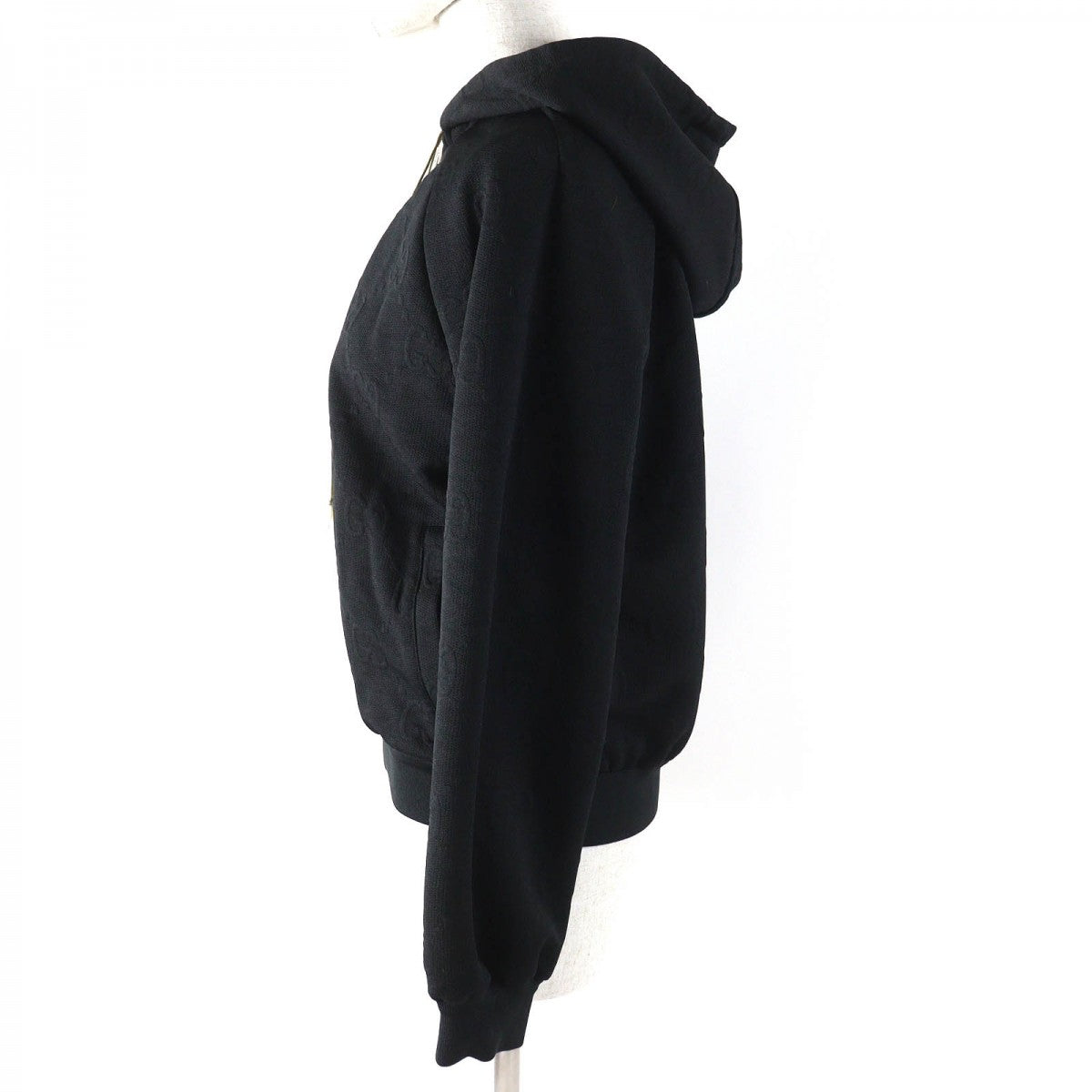 GUCCI Hoodie 661783 Main: 100% polyester, part: 75% polyester, part: 25% nylon black Women XS