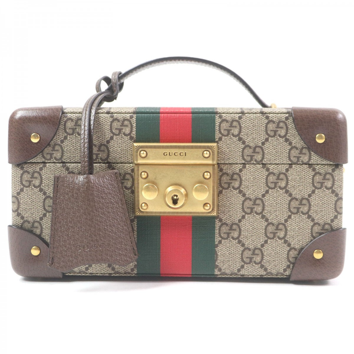 GUCCI Briefcase 649581 Main: GG Supreme canvas Brown Gucci Savoy mens