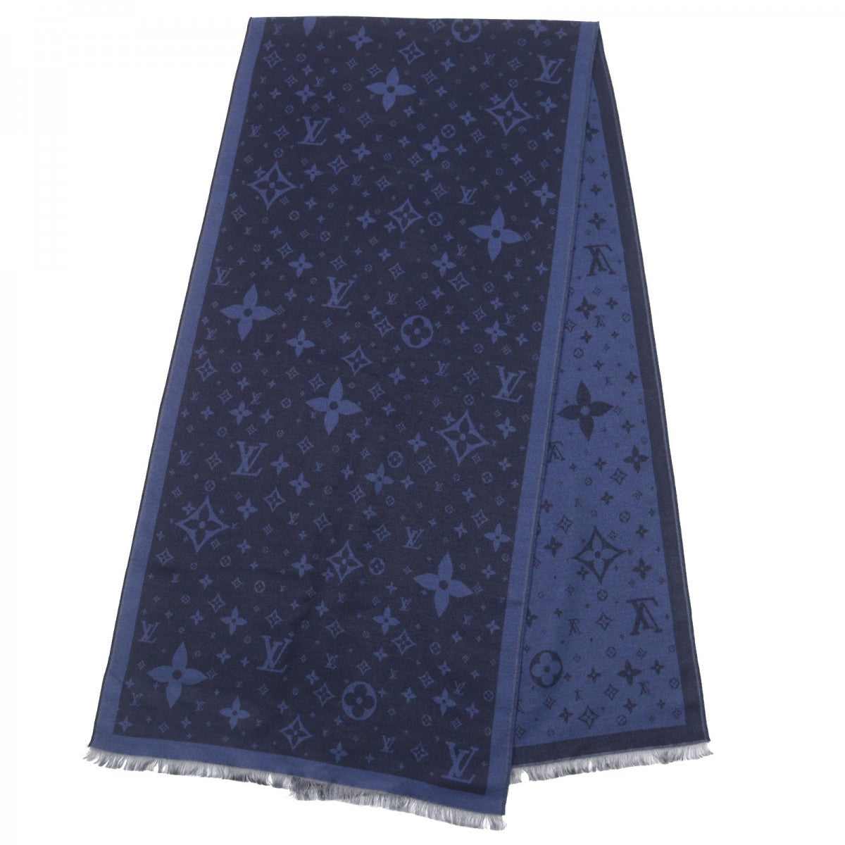 LOUIS VUITTON Stall R98933 Main: 50% silk, Main: 50% wool Navy blue mens