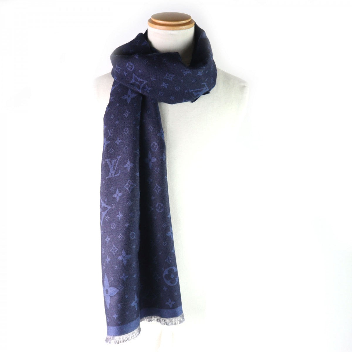 LOUIS VUITTON Stall R98933 Main: 50% silk, Main: 50% wool Navy blue mens