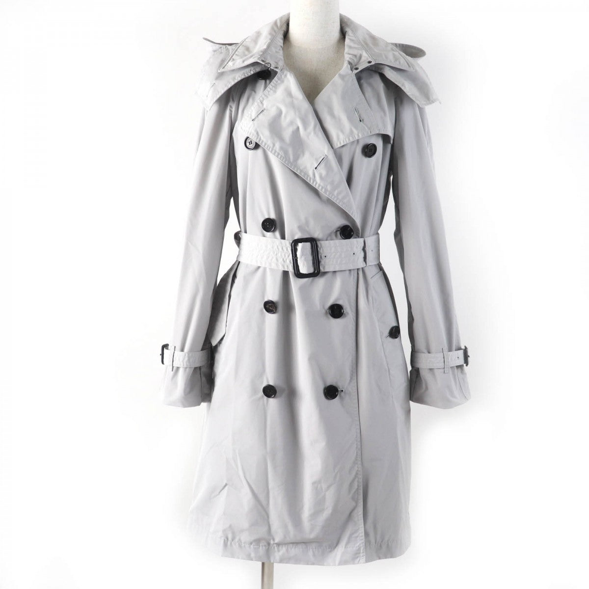 BURBERRY trench coat 8067908 Main: 100% polyester, Lining: 100% wool, Sleeve lining: 100% polyester, Part: 100% polyester, Filling: 100% polyester gray Women 40