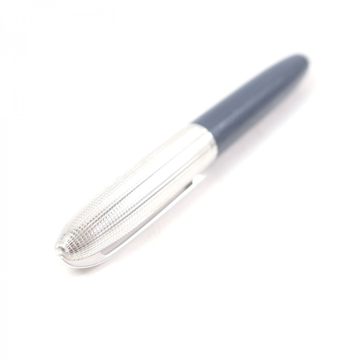 LOUIS VUITTON fountain pen Part: Leather, Nib: 750 Navy Silver Dock Cuir mens