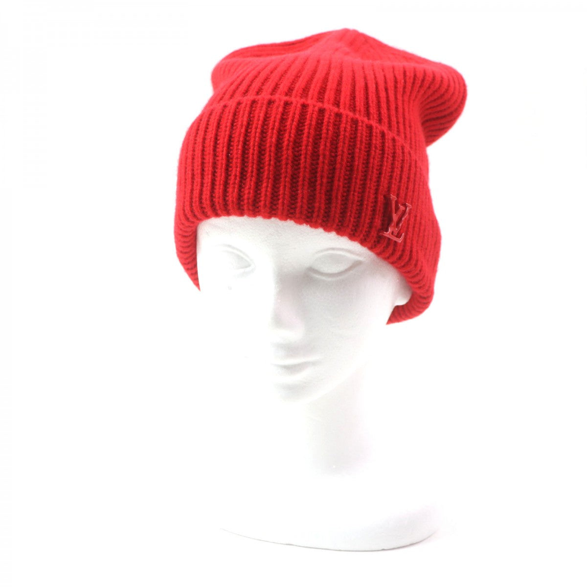 LOUIS VUITTON Knit cap MY1221 Main: 100% cashmere Red Bonnet LV Ahead mens
