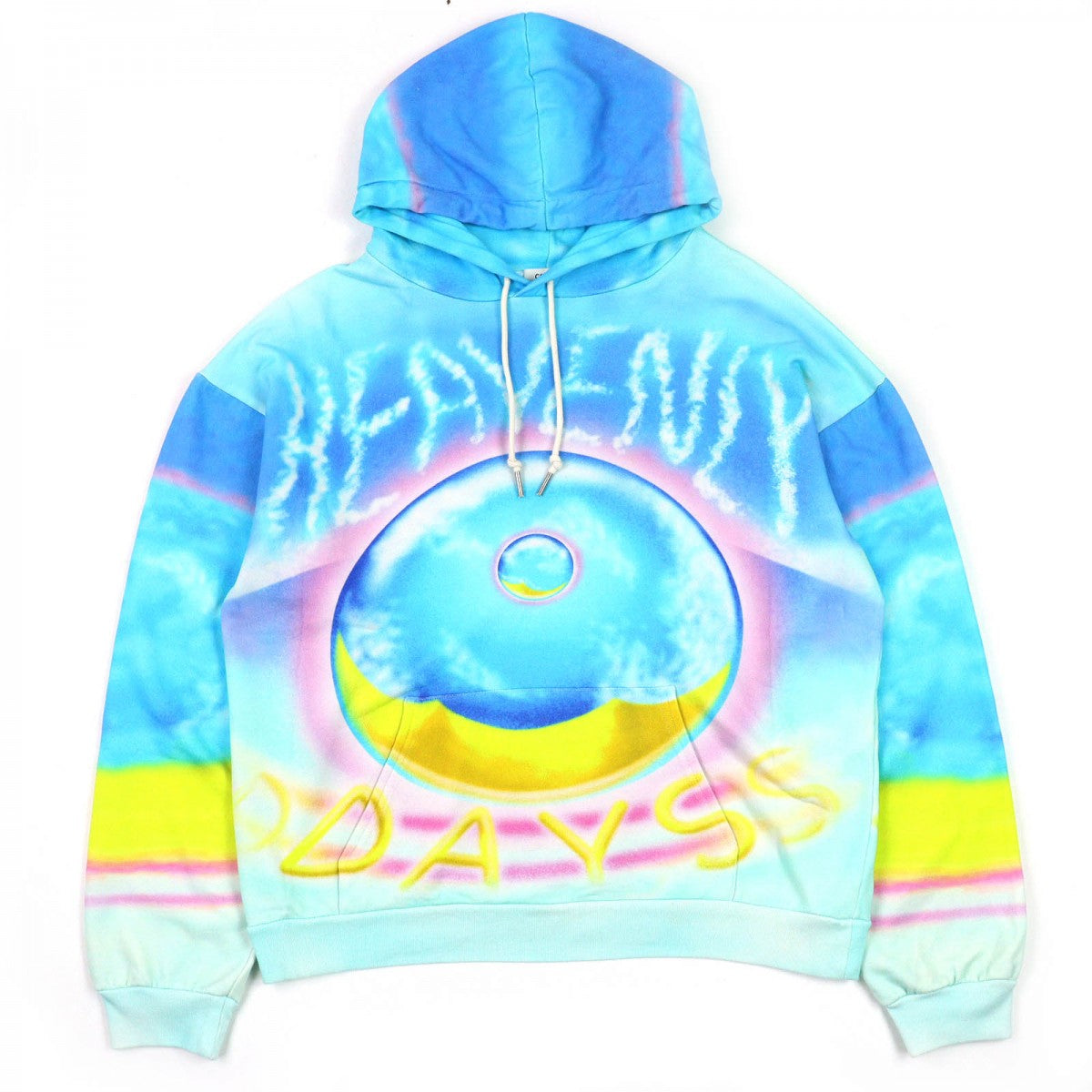 CELINE Hoodie 2Y698468Q Outer: 100% cotton, part: 96% cotton, part: 4% polyurethane Blue type Multicolor Marcelo Lavin Heavenly Days mens L