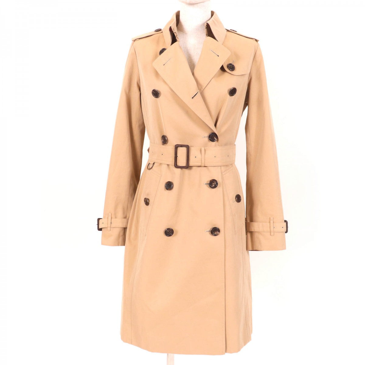 BURBERRY LONDON trench coat Main: 100% cotton, Part: Cowhide, Lining: Cotton, Sleeve lining: Cupra, Liner: 100% wool beige Women 36
