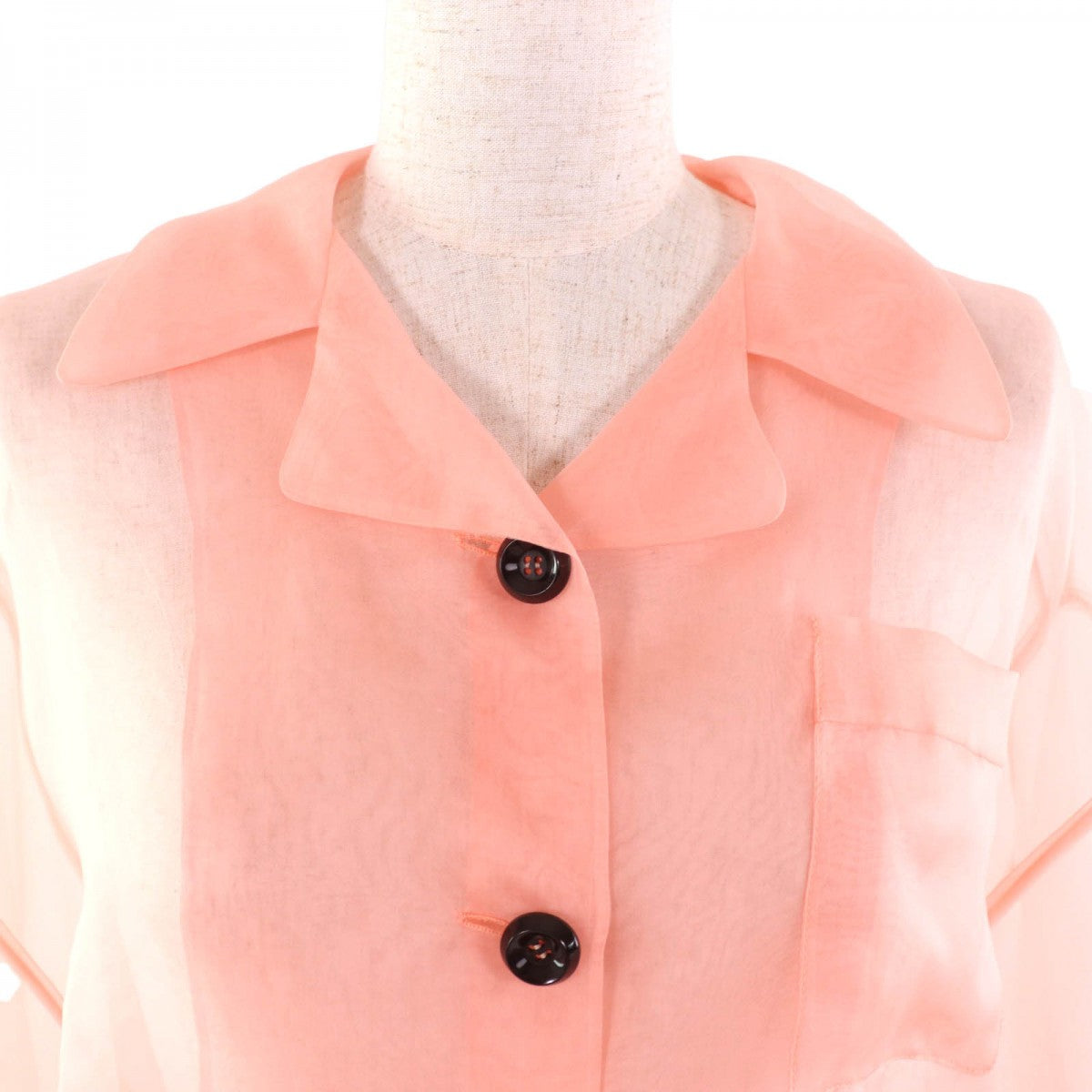 GUCCI Short sleeve shirt 616556 silk salmon pink 36