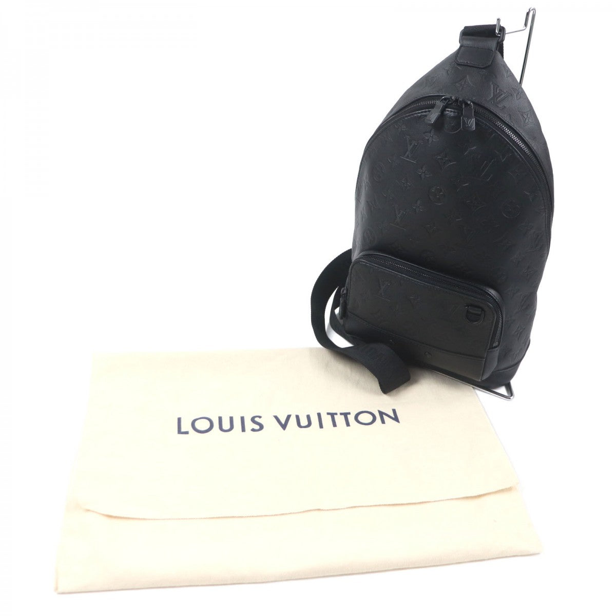 LOUIS VUITTON Sling bag M46107 Main: Leather black Monogram Shadow Racer Sling Bag mens