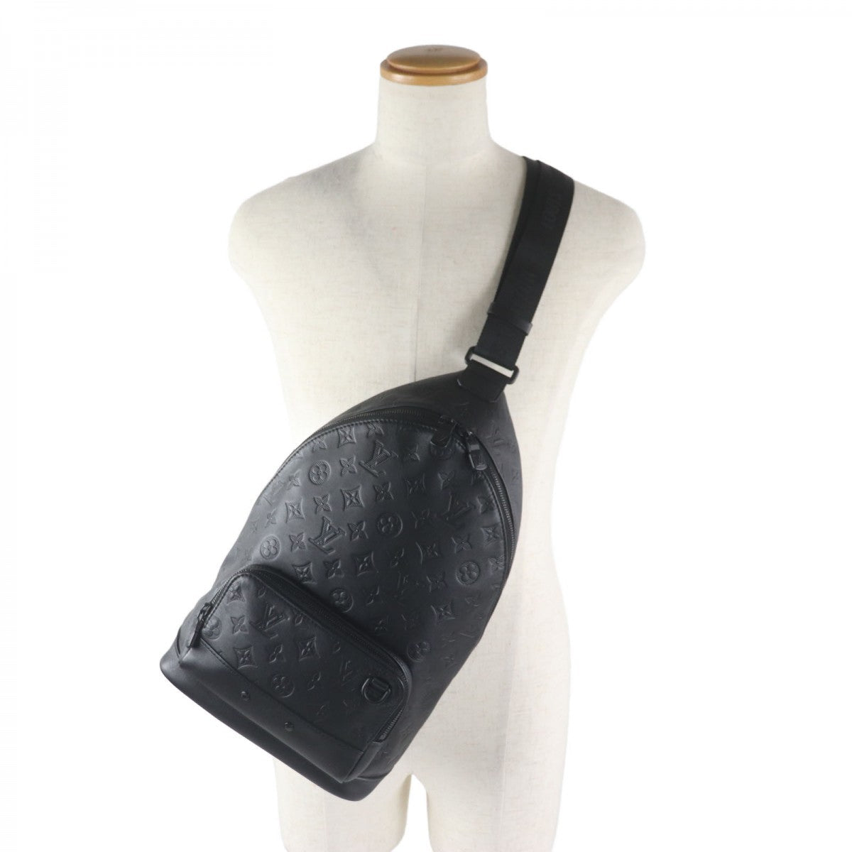 LOUIS VUITTON Sling bag M46107 Main: Leather black Monogram Shadow Racer Sling Bag mens
