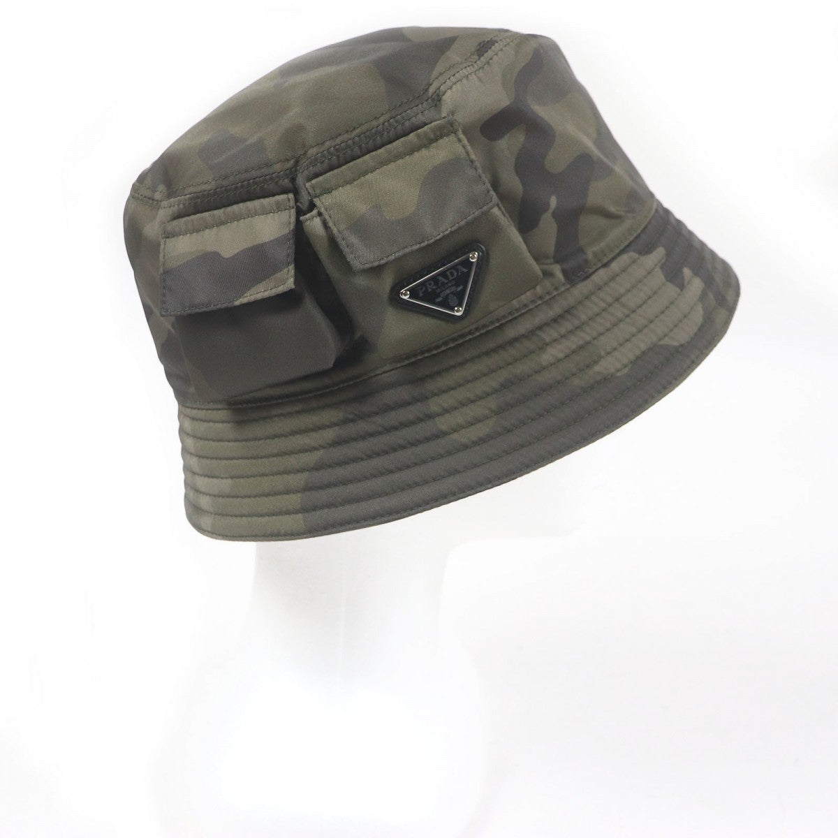 PRADA Other hats 2HC350 Main: 100% nylon, some parts: cotton, some parts: calf leather khaki mens XXL