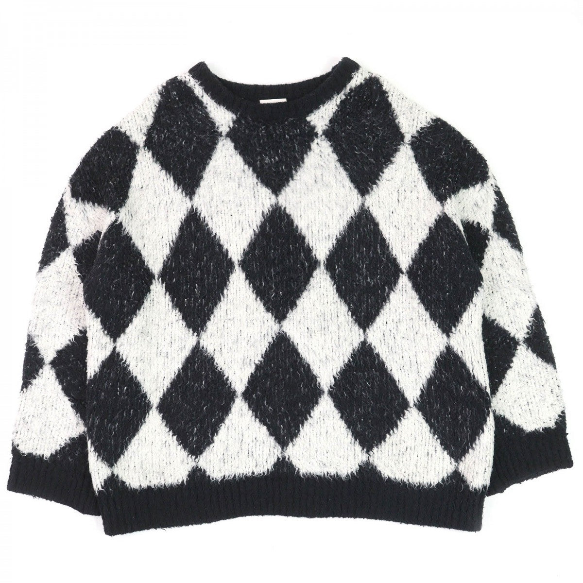 CELINE knit 2AF46974T Outer material: 80% cotton, Outer material: 16% nylon, Outer material: 4% polyurethane Black White type mens S