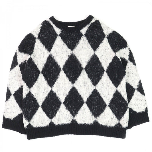 CELINE knit 2AF46974T Outer material: 80% cotton, Outer material: 16% nylon, Outer material: 4% polyurethane Black White type mens S
