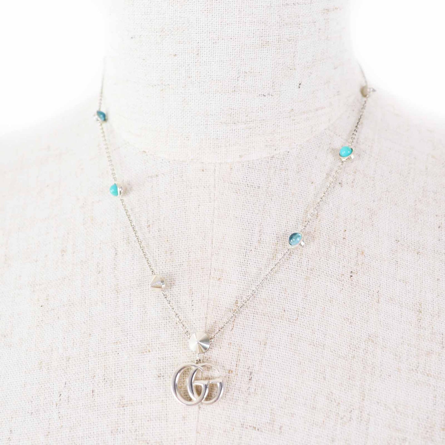 Gucci Double G Mother of Pearl AG925 Necklace