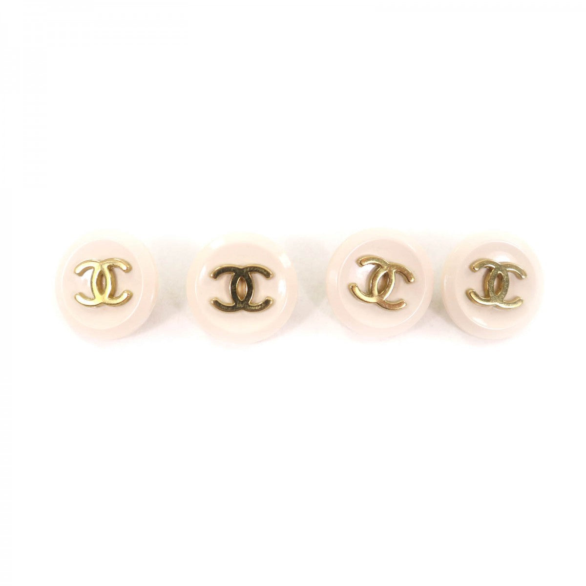CHANEL Other fashion goods plastic Off-white gold Set of 4 buttons