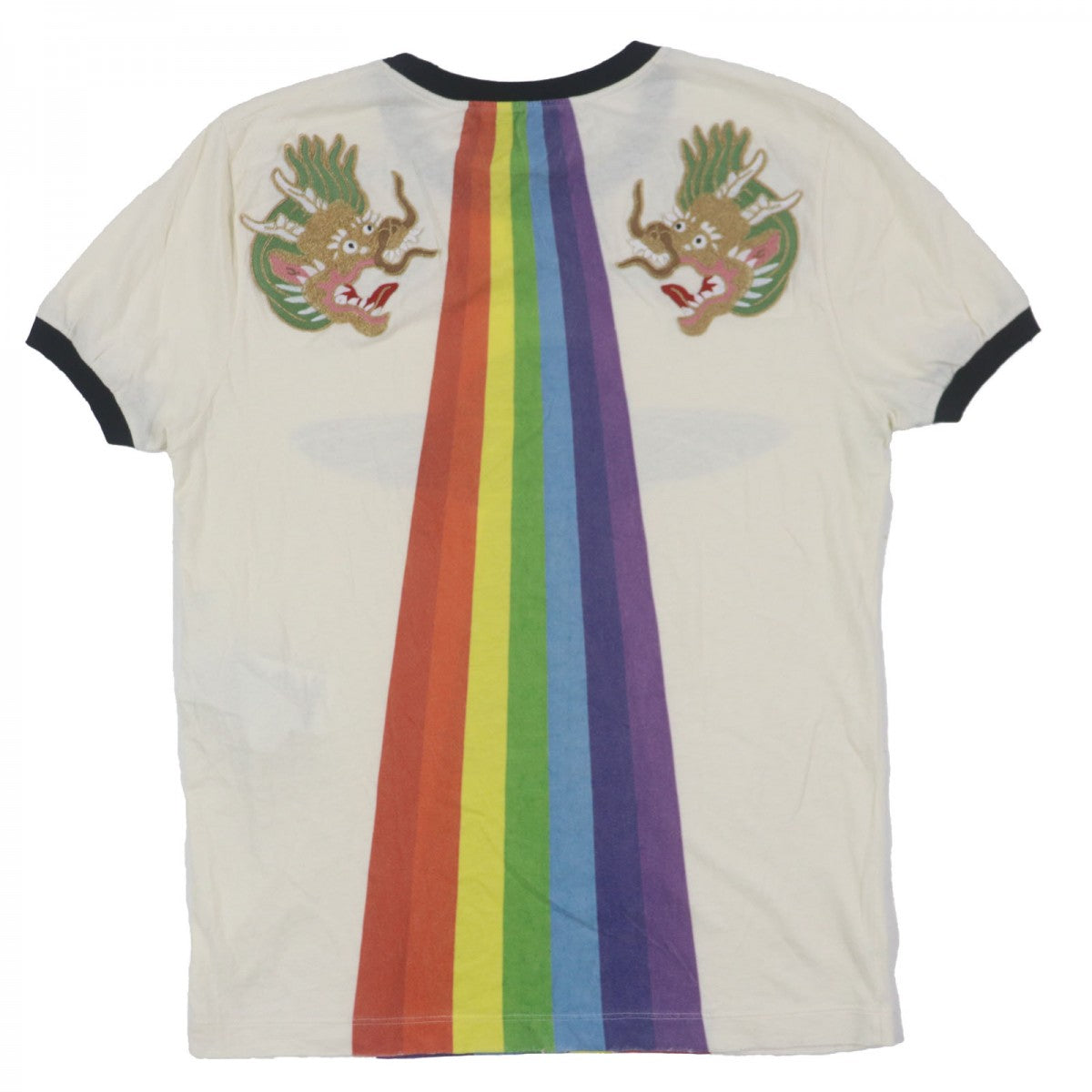 GUCCI Short sleeve T-shirt 476035 Main: 100% cotton, some: metal fiber, some: nylon, some: polyester, some: rayon white mens XS